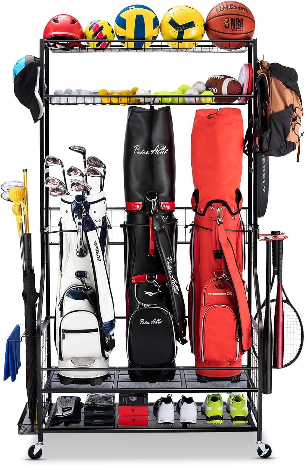 Golf Equipment Garage Organizer - Suporte Organizador de Bolsas de Golfe