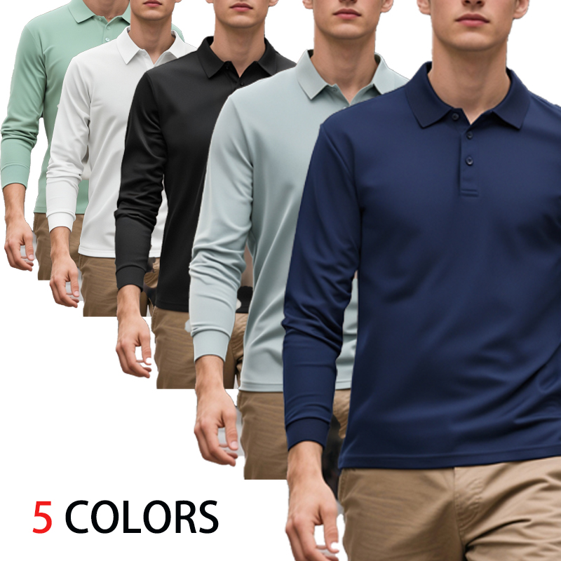 Golf Equipment Brands - Camisa Polo Masculina de Manga Longa
