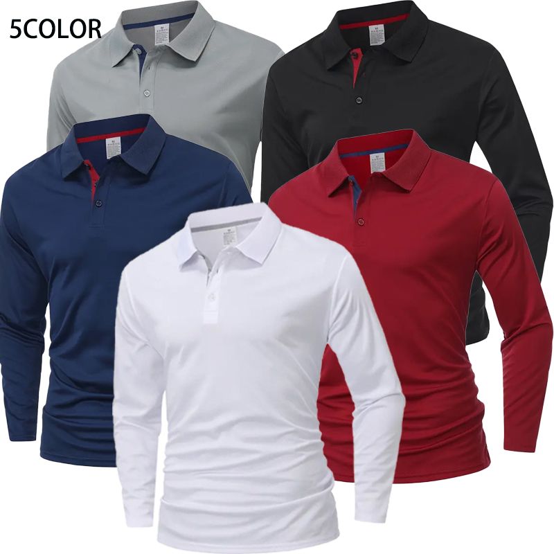 Golf Equipment Brands - Camisa Polo Masculina de Manga Longa,