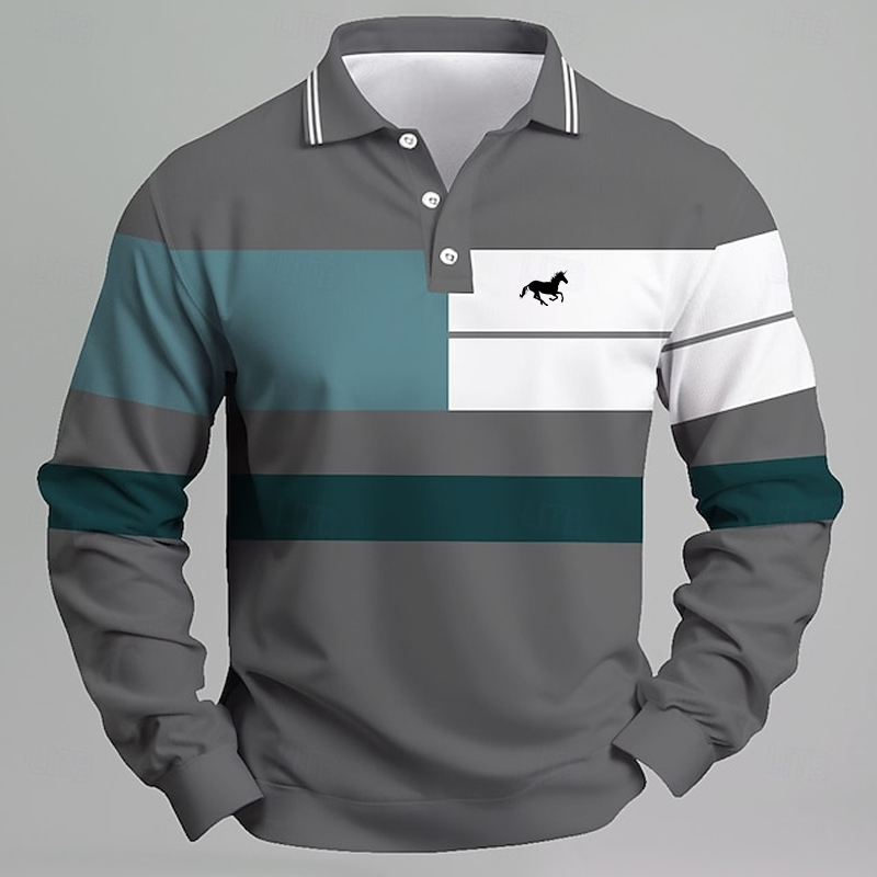 Camisa polo masculina listrada - Golf Equipment Brands avaliação e preço