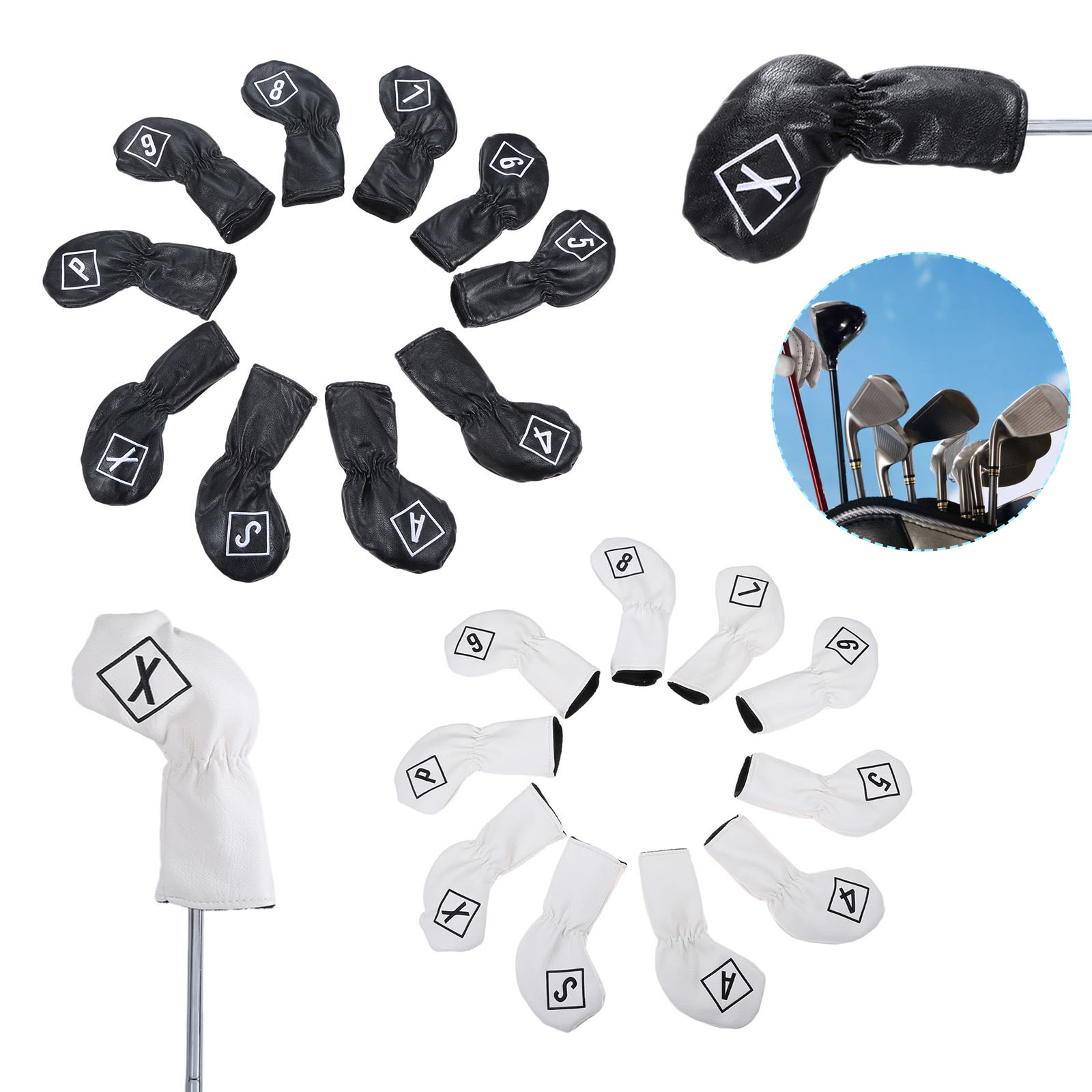 10 pçs/set couro do plutônio g - X Golf Equipment avaliação e preço